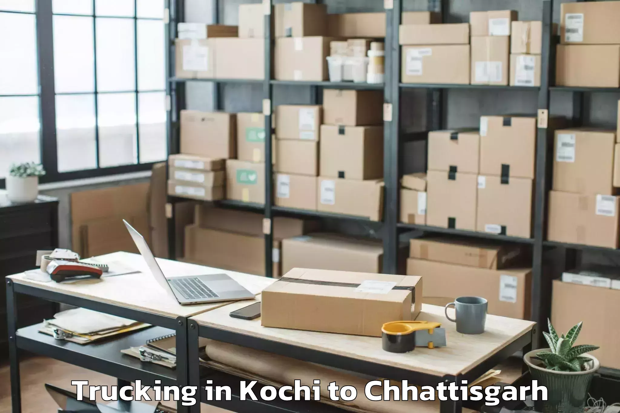 Affordable Kochi to Katghora Trucking